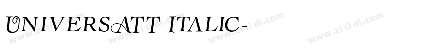 UniversATT Italic字体转换